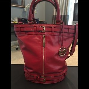 Michael Kors Kingsbury Leather Handbag - Red
